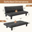 Canapé-lit futon convertible 68,5 po, canapé-lit ajustable en similicuir avec structure en bois massif-1625598063
