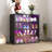 Shoe Storage With Led Color Changing Feature - 4 Tier Stackable Wooden Box Glass Door For Sneakers Quality Bin & Display Case-815067182