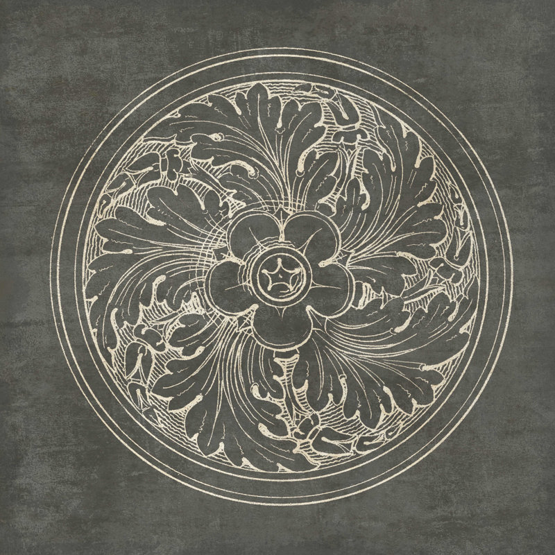 Rosette II gris, H 12 po x l 12 po