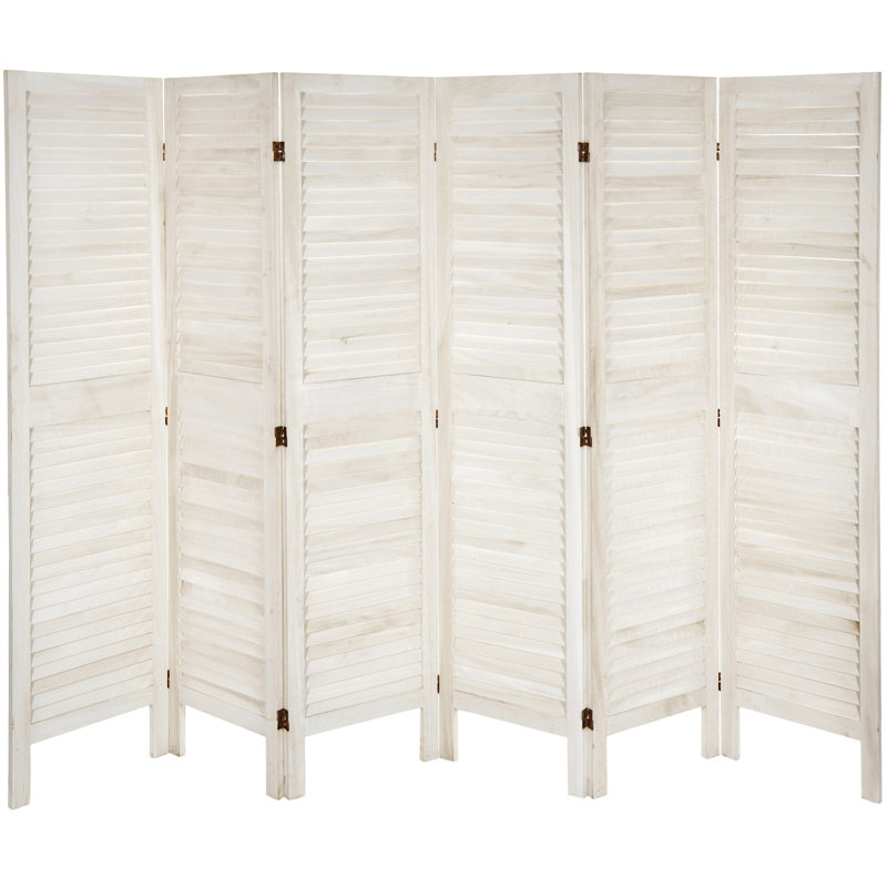 Apirl Folding Room Divider, White, 6