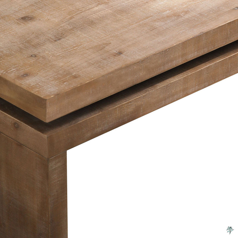 Wood Rectangular Coffee Table With Floating Top Design