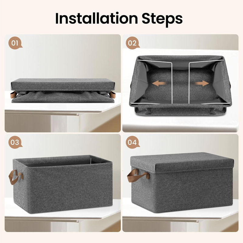17 Stories Wool / Felt Decorative Bin, 20 L
