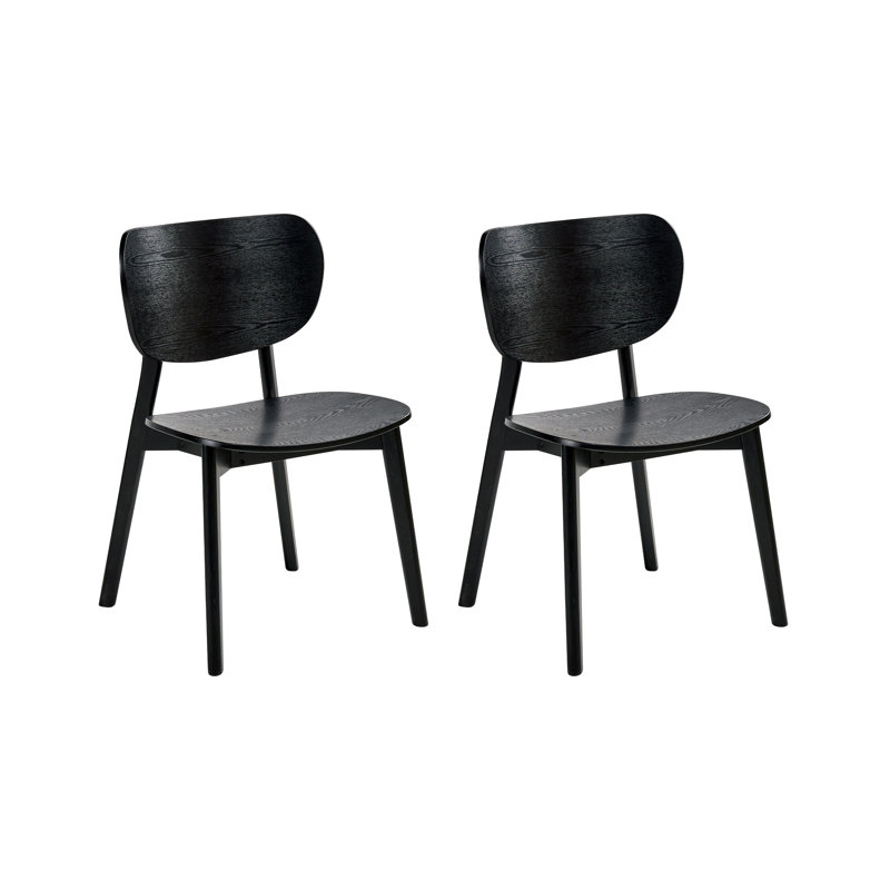 42cm H Solid Wood Side Chair, Black
