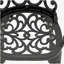 Chaise de patio en fonte d'aluminium 4 pièces avec structure noire et coussins blanc cassé (identique à W1710S00506)