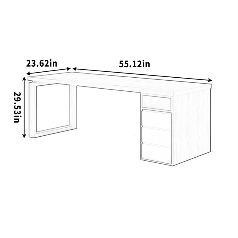 Pieds de rangement flottants en pin massif, H 29,53 po x l 55,12 po x P 23,62 po