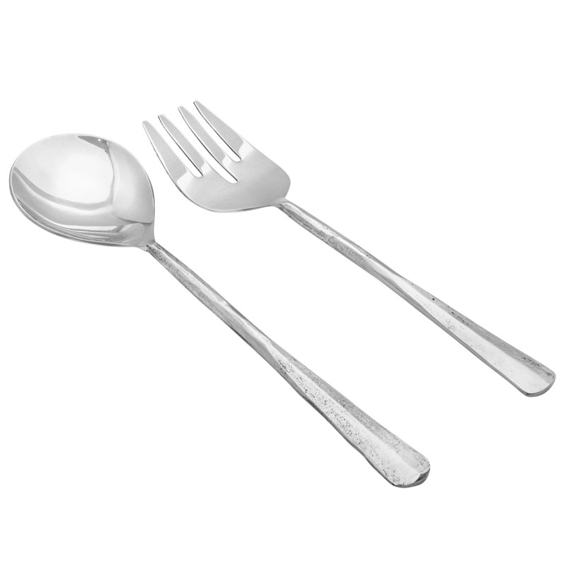 Ensemble de service à salade argenté Seldon