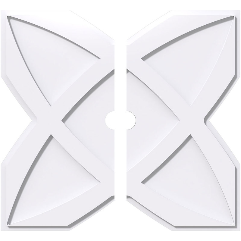 Médaillon de plafond contemporain en PVC de qualité architecturale Titus, H 22 po x l 22 po x P 1 po