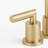 Modern Double Handle Widespread Bathroom Faucet With 360°Swivel High-Arc Spout, Brushed Gold, Includes Pop-Up Drain Assembly, Water Efficient-123058425