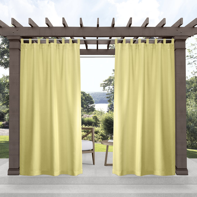 Ensemble de rideaux en polyester Prattsville – emballage de deux, Jaune, l 54 po x L 120 po