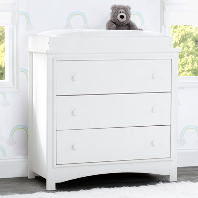 Delta Children Perry 3 Drawer Dresser With Changing Top And Interlocking Drawers by Delta Children