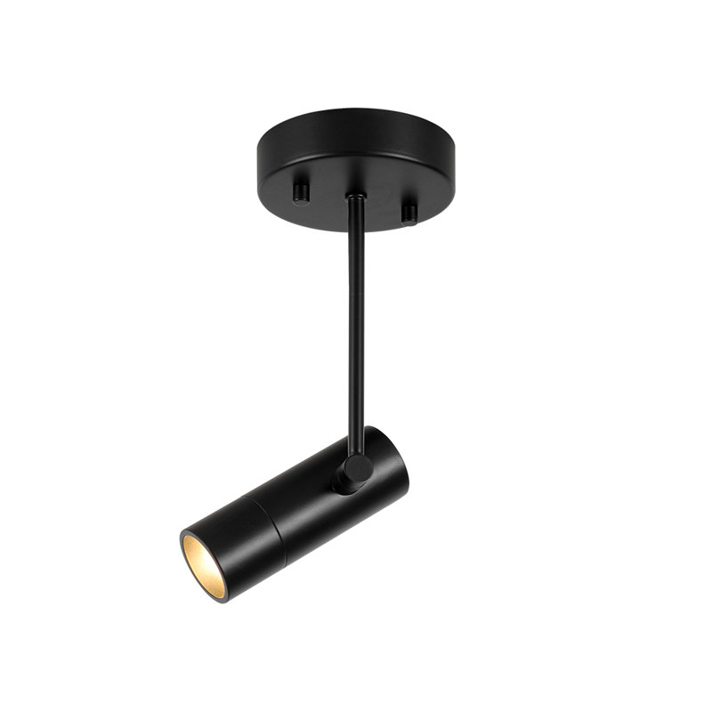 1-Light Dimmable LED Spotlight Minimalist Semi-Flush Mount Track Light