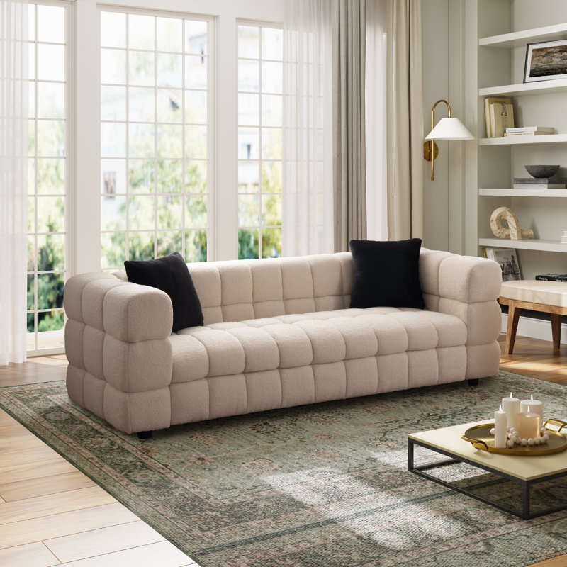 Canapé rembourré Cordish, Beige