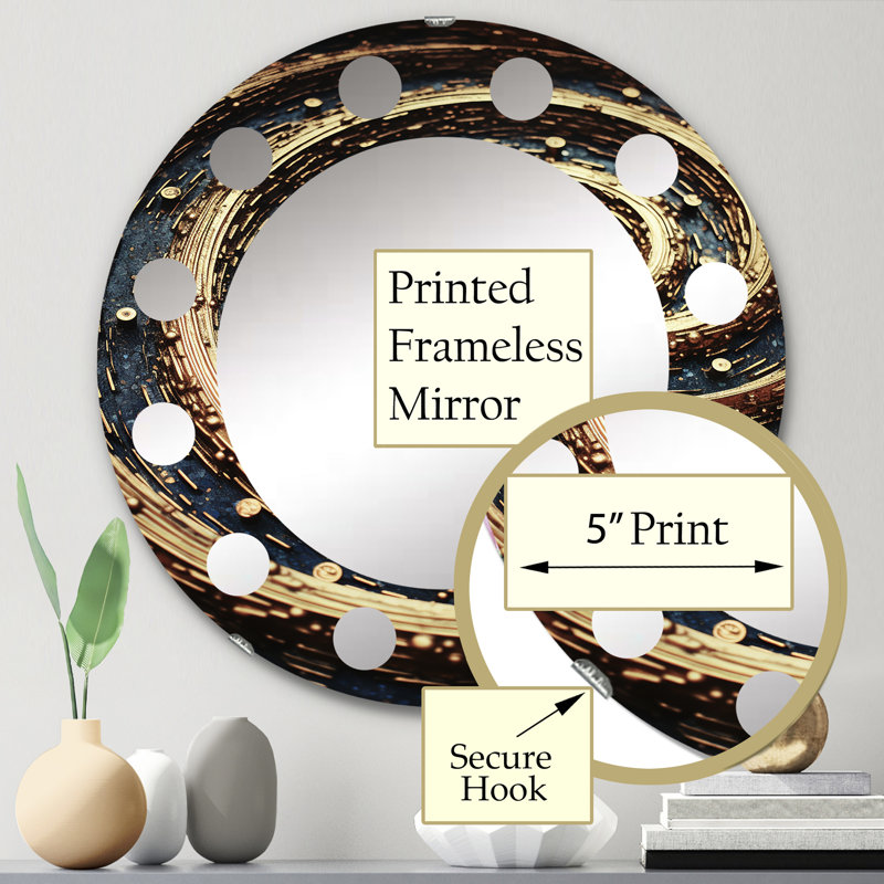 Miroir mural Eider Down, 24 po x 24 po