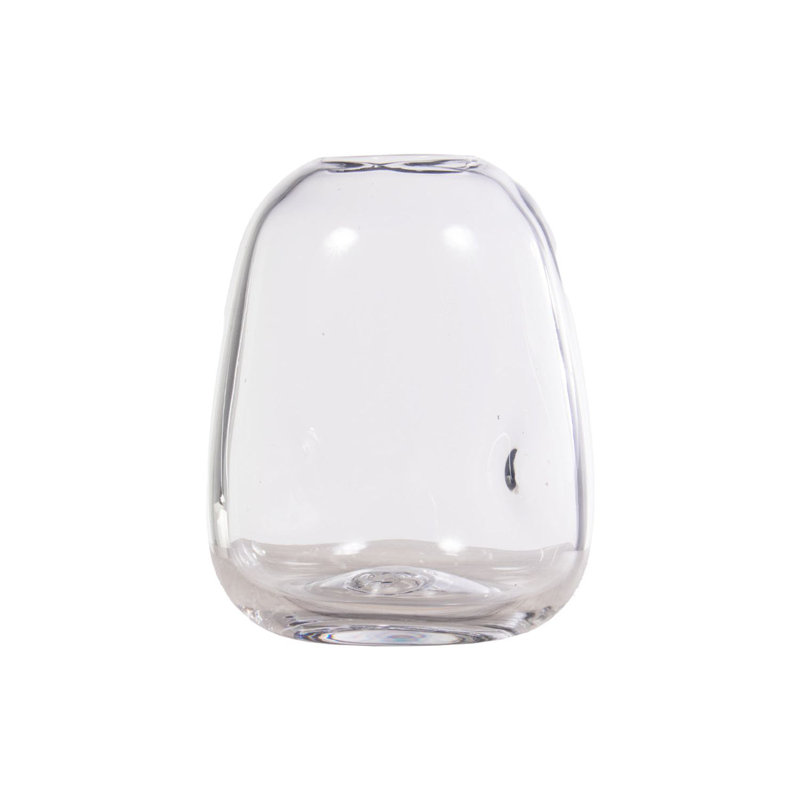 Dimpled Handcrafted Glass Table Vase