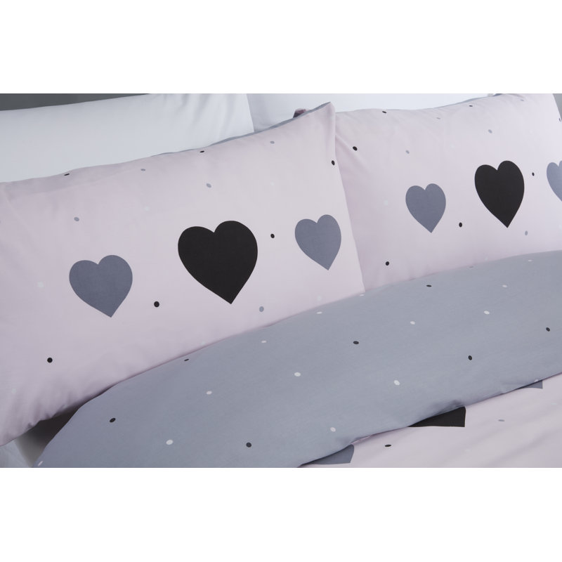 Ferreby Cotton Blend Dots Duvet Cover Set with Pillowcases Included