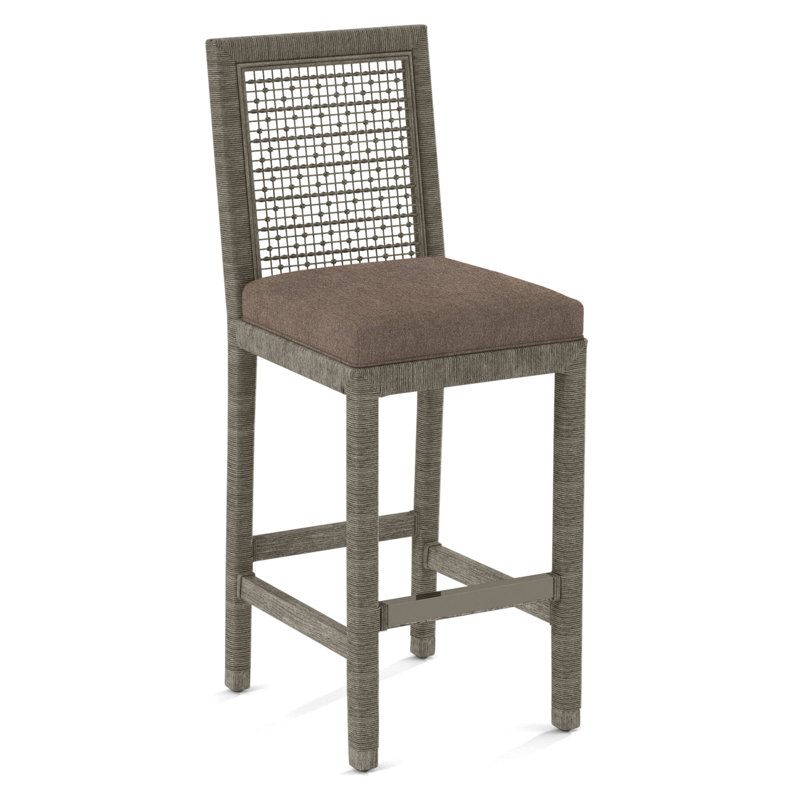 Pine Isle Bar Stool, Seashells; 0596-65, Stone Hearth