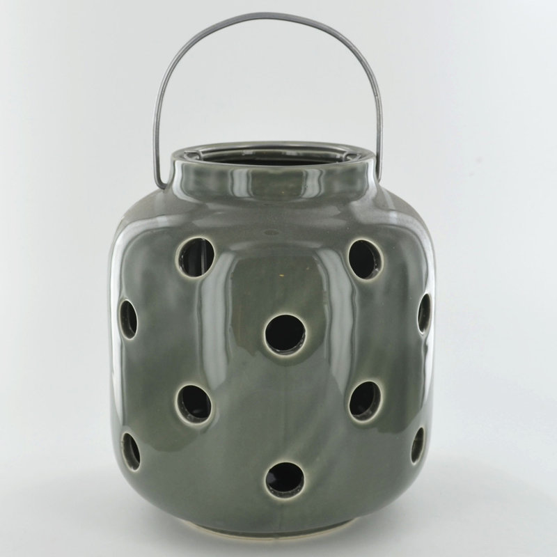 Concrete / Cement Fireplace Lantern, Grey