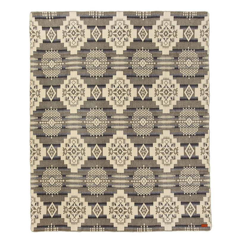 Hand Woven Blanket, Black/Beige