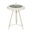 Table d'appoint latérale en métal avec horloge et plateau en verre transparent Wyble-1521388241-1521388240