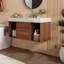 Meuble-lavabo peu encombrant avec lavabo en céramique pour salle de bain moderne