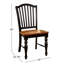 Deux chaises d'appoint en chêne noir et chêne antique, 2 chaises de salle à manger rectangulaires en chêne, bois massif et design élégant