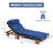 U_Style 78.8'' Outdoor Patio Chaise Lounge Chair, Acacia Wood Adjustable Recliner With Headrest And Retractable Side Tray,  For Terrace, Poolside, Garden, And Beach-707332102