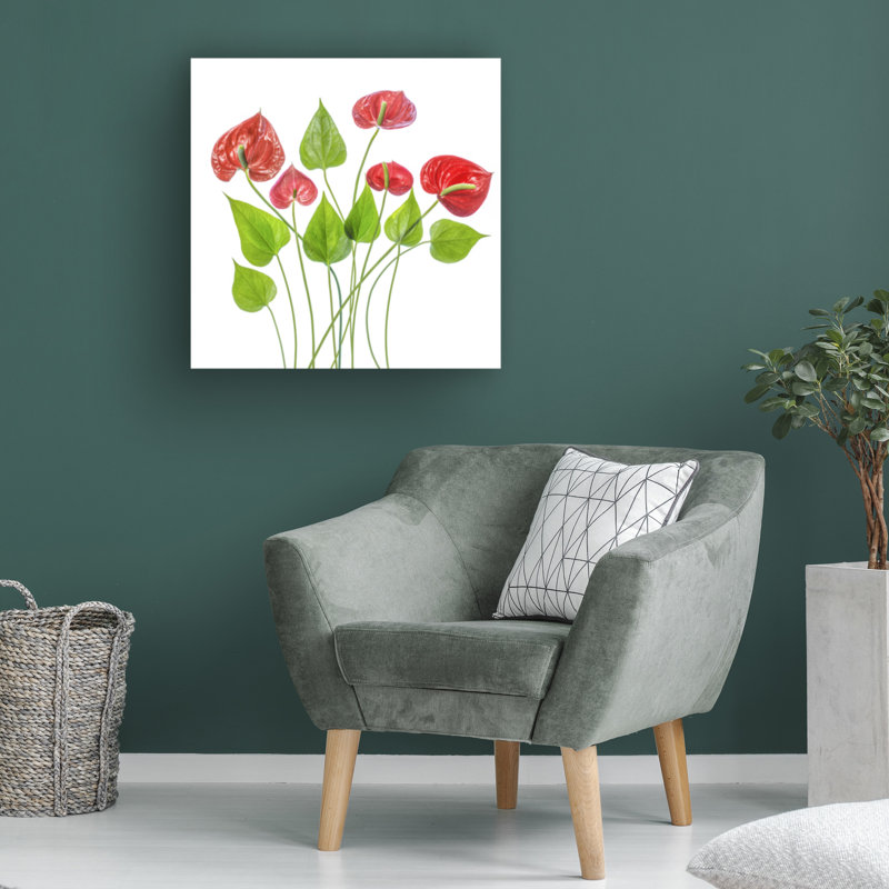 Mandy Disher Anthurium, art sur toile, H 24 po x l 24 po
