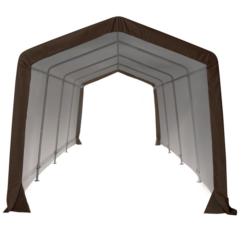 ShelterLogic 3-in-1 Run-in Shelter Brown, 117.5" W x 238" D