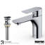 Robinet de salle de bain monocorps à poignée simple avec drain escamotable Karran Kayes-62934999