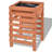Outdoor Planter With Standing Slatted Design, Natural Brown Fir Wood