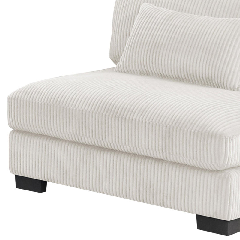 Chaise rembourrée de style moderne, Crème, crème