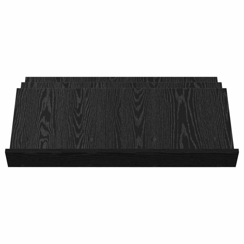Wood Free Standing Magazine Rack, Black