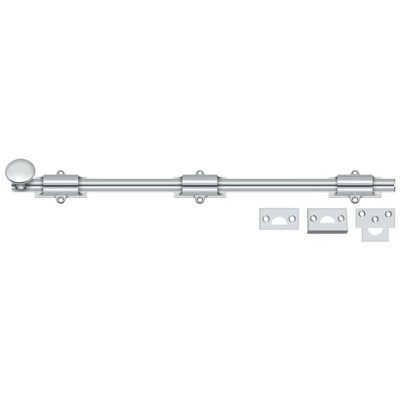 Deltana 18SB26 18" Surface Bolt; Heavy Duty; Bright Chrome Finish
