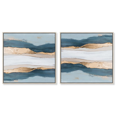 Blue Ridge III Set Canvas Modern Abstracts by Art Remedy