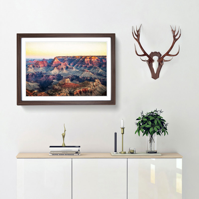 The Grand Canyon Arizona - Picture Frame Painting Print, Walnut Framed, 48cm H x 65cm W x 2cm D