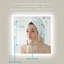 Miroir de salle de bain à DEL Amirie: montage horizontal / vertical polyvalent, fonction antibuée, éclairage réglable, idéal pour votre meuble-lavabo-1041823655