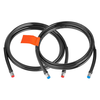 Hydraulic Hose Kit, 16 ft Leak-Proof TPEE Outboard Steering Hose Kit with 304 Stainless Steel Connector, Compatible with Marine Outboard Steering Systems, 20 MPa Max Working Pressure
