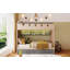 Lit superposé simple gris de style château avec 2 tiroirs, tablette et lumières DEL-1497605667-1497605672