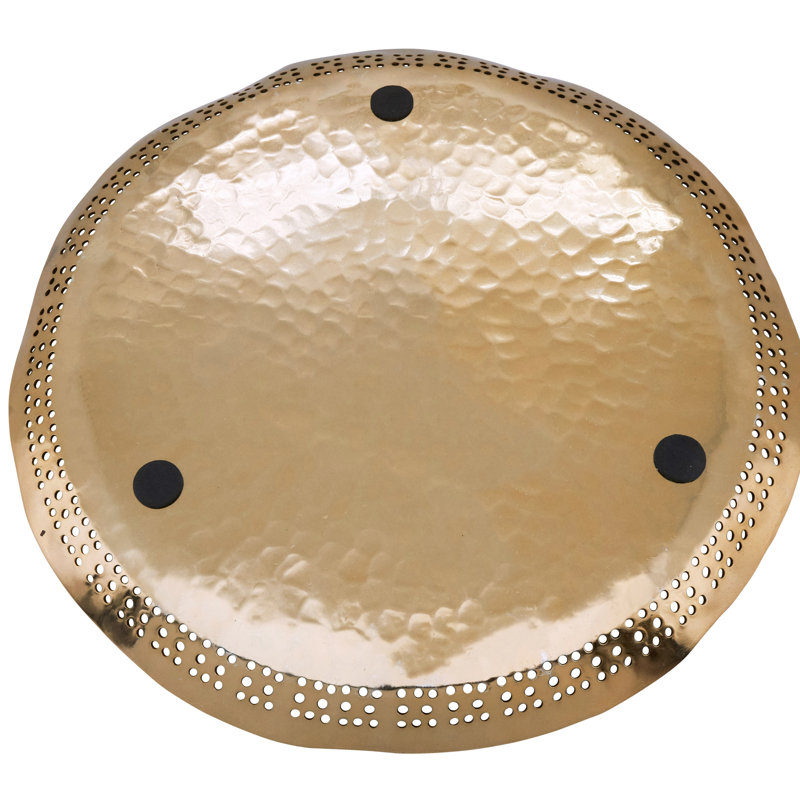 Ensemble de 4 pochettes Festus Hole Punched Design, Or