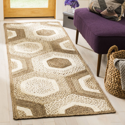 Tapis gris tissé à la main Aliysha