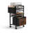 5-Tier Rolling File Cart With Hanging File Folders, Sliding Drawers, Side Bag For Office Organization