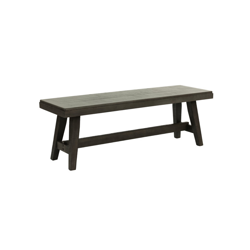 Contemporary Style 1Pc Dining Bench Grey Color Wooden Seat Dining Room Bench