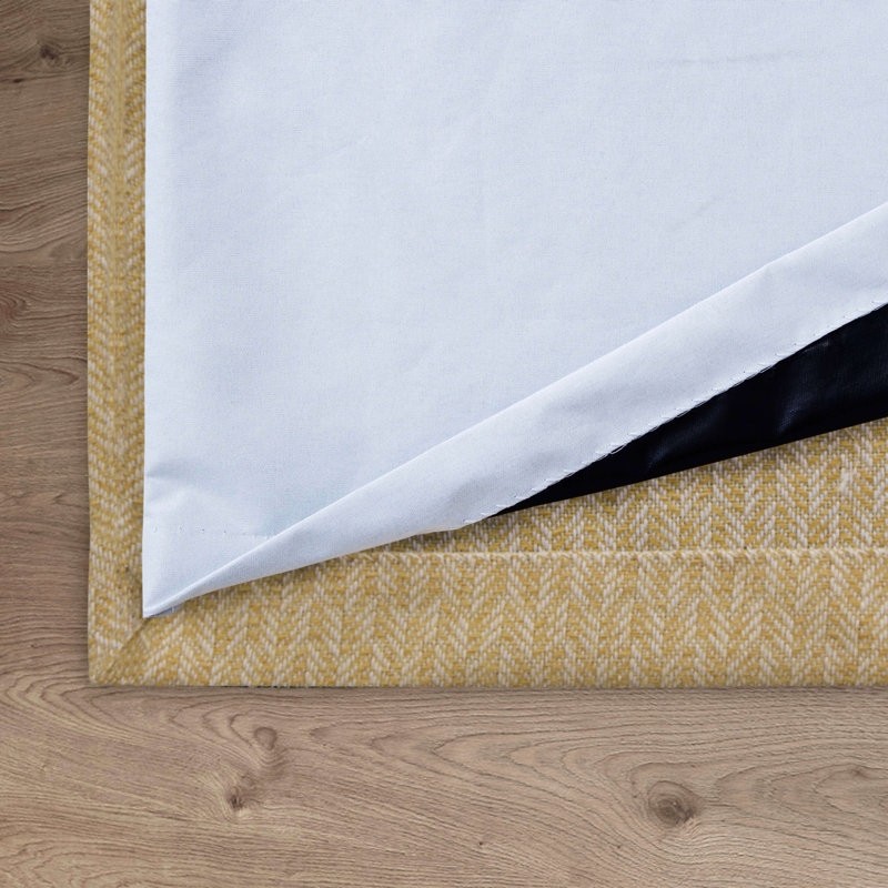 Lauris Eyelet Blackout Curtain, 114 W x 137 D cm, Ochre