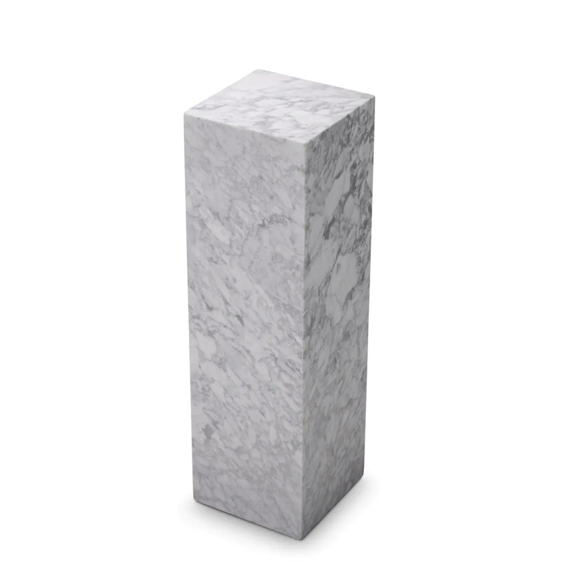 The Met x Eichholtz Plant Stand in White/Gray, 39.37" H x 11.81" W x 11.81" D