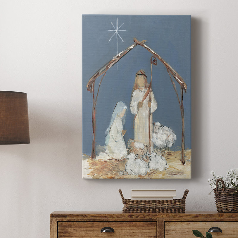 Crèche de la crèche du Crépuscule - galerie Cavas sur mesure, H 60 po x l 40 po