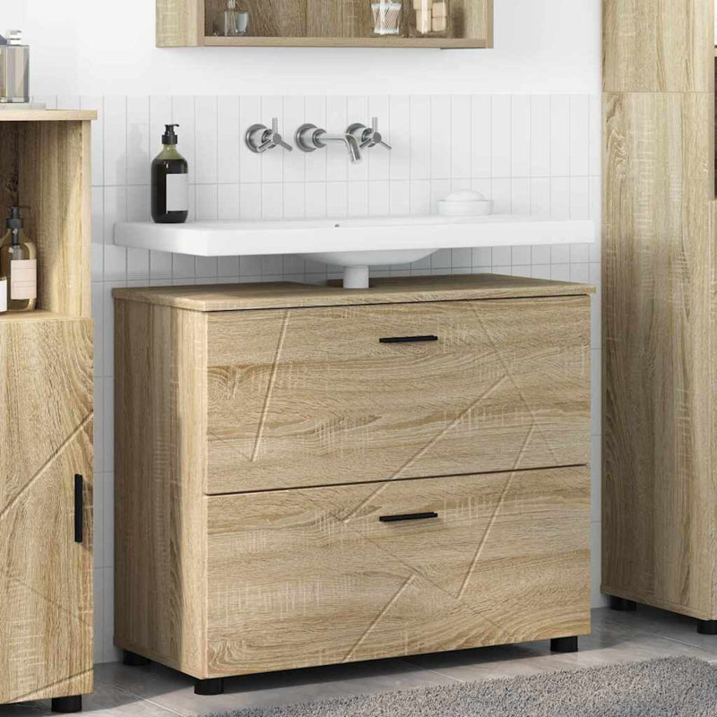 76.5cm Bathroom Vanity Base Only, Sonoma Oak