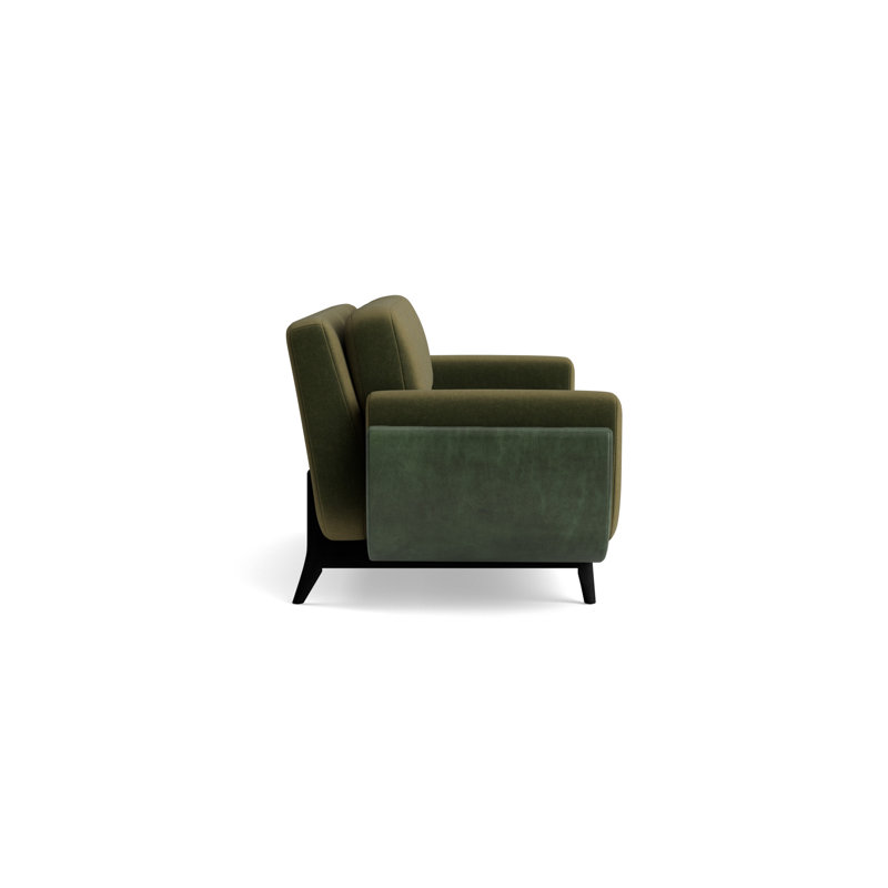 Regatta 90 Sofa, Performance Velvet - Balsam/Bedford - Evergreen, Black
