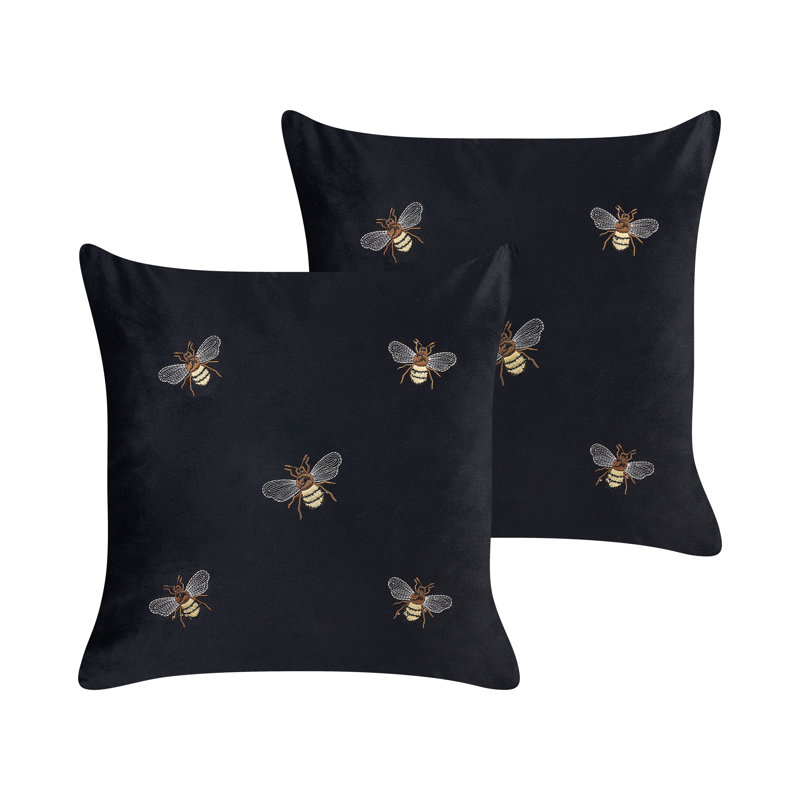 Garrettsville Square Cushion, Black