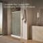 Revelsliding Shower Door, 76-In H X 44-5/8 - 47-5/8-In W, With 5/16-In Thick Frosted Glass