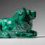 Genuine Polished Malachite Lion Carving (4.2 lbs)
